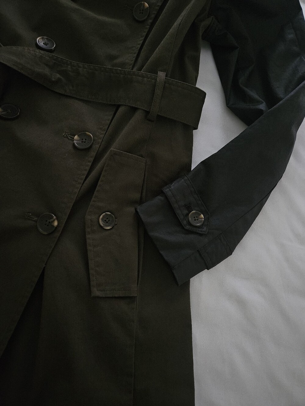 Altuzarra for Target 20th Anniversary Olive Green Belted Trench Coat Small - Picture 7 of 11